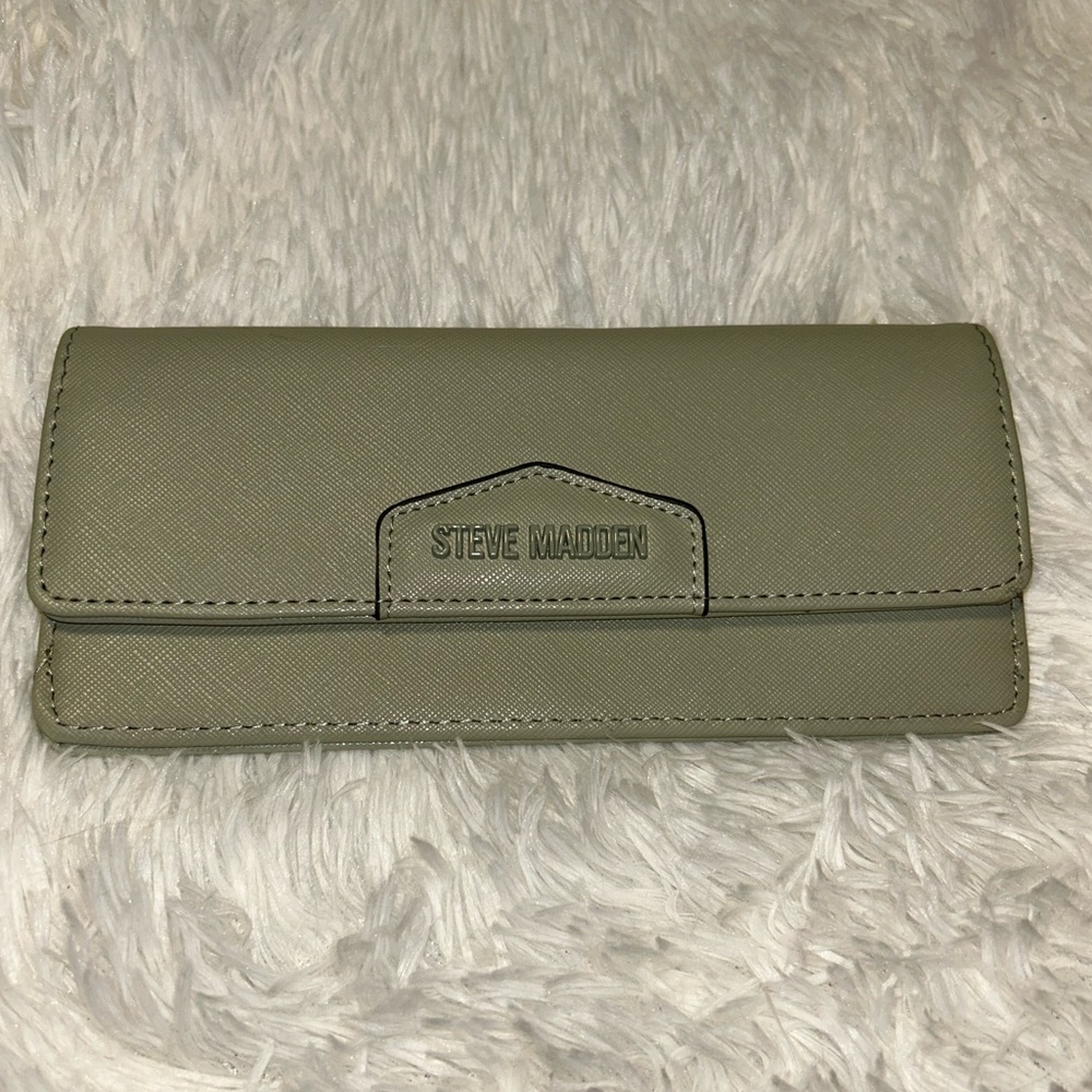 Steve Madden Sage Green Clutch
